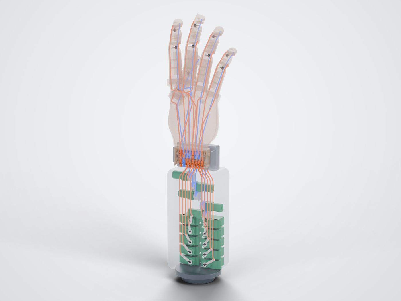 How the DRH1 works: tendons, brake strings and wrist motors